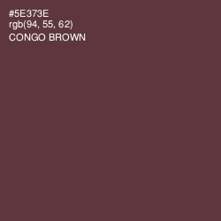 #5E373E - Congo Brown Color Image